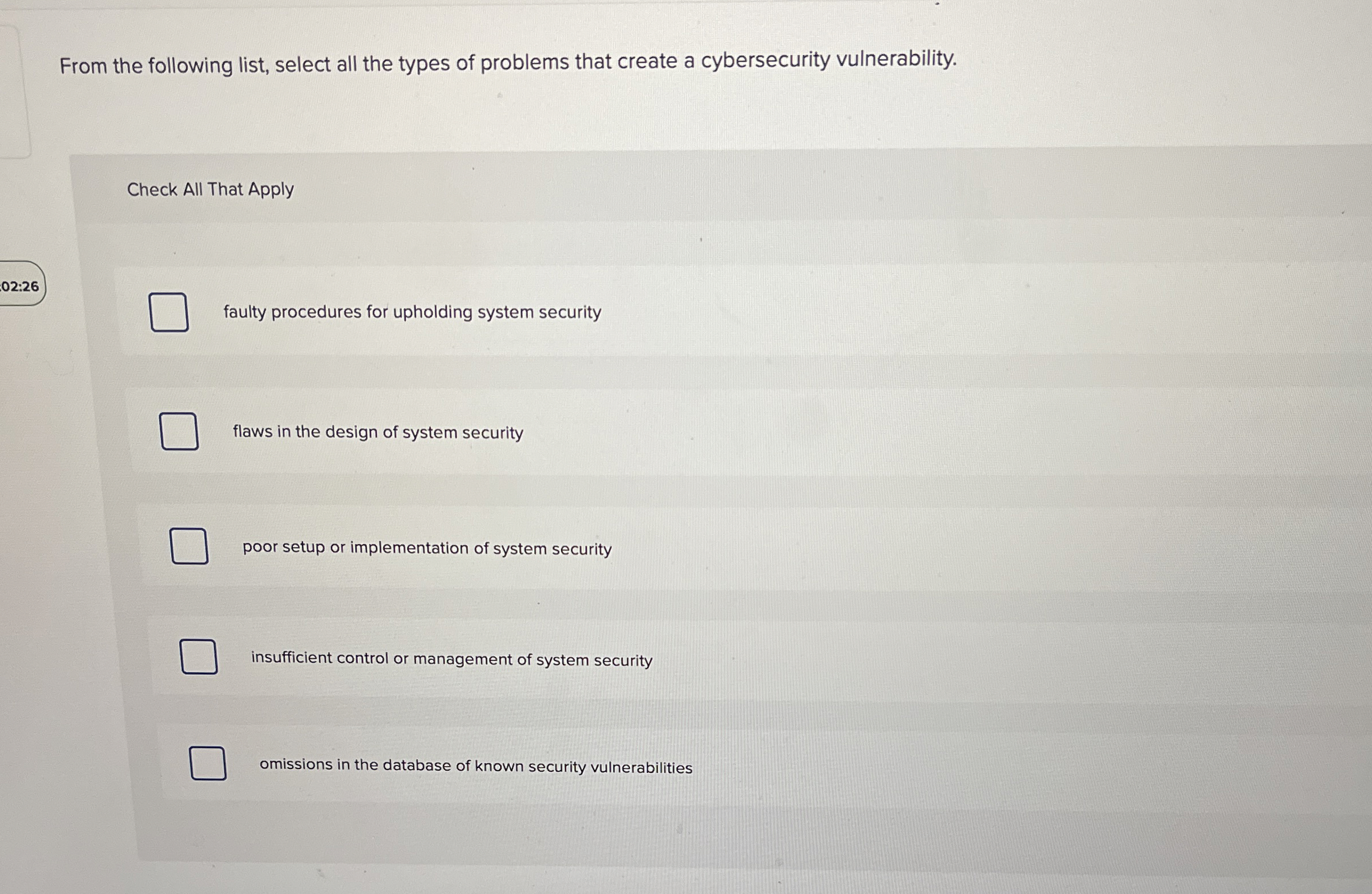 From the following list, select all the types of