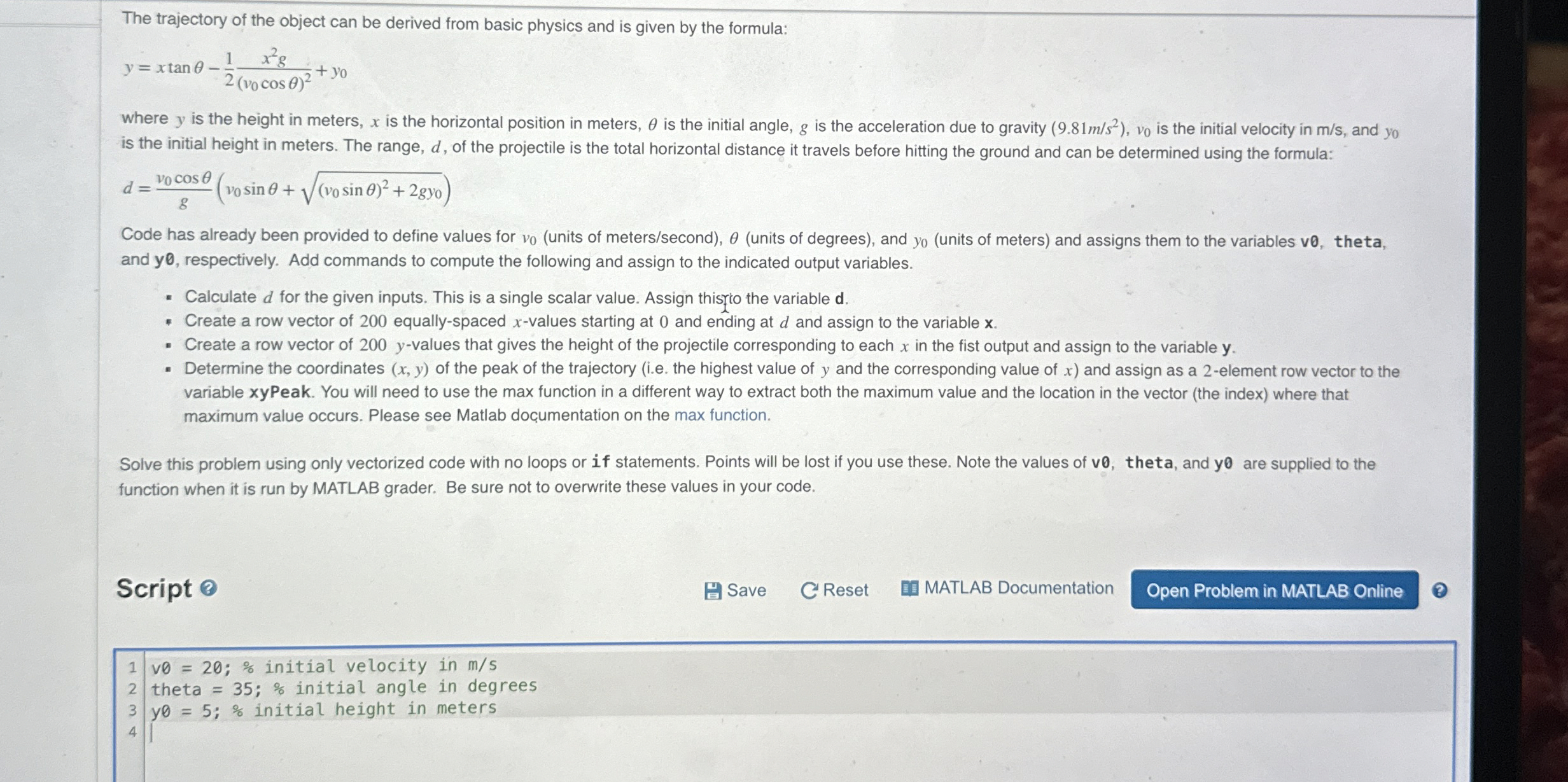 The trajectory of the object can be derived from