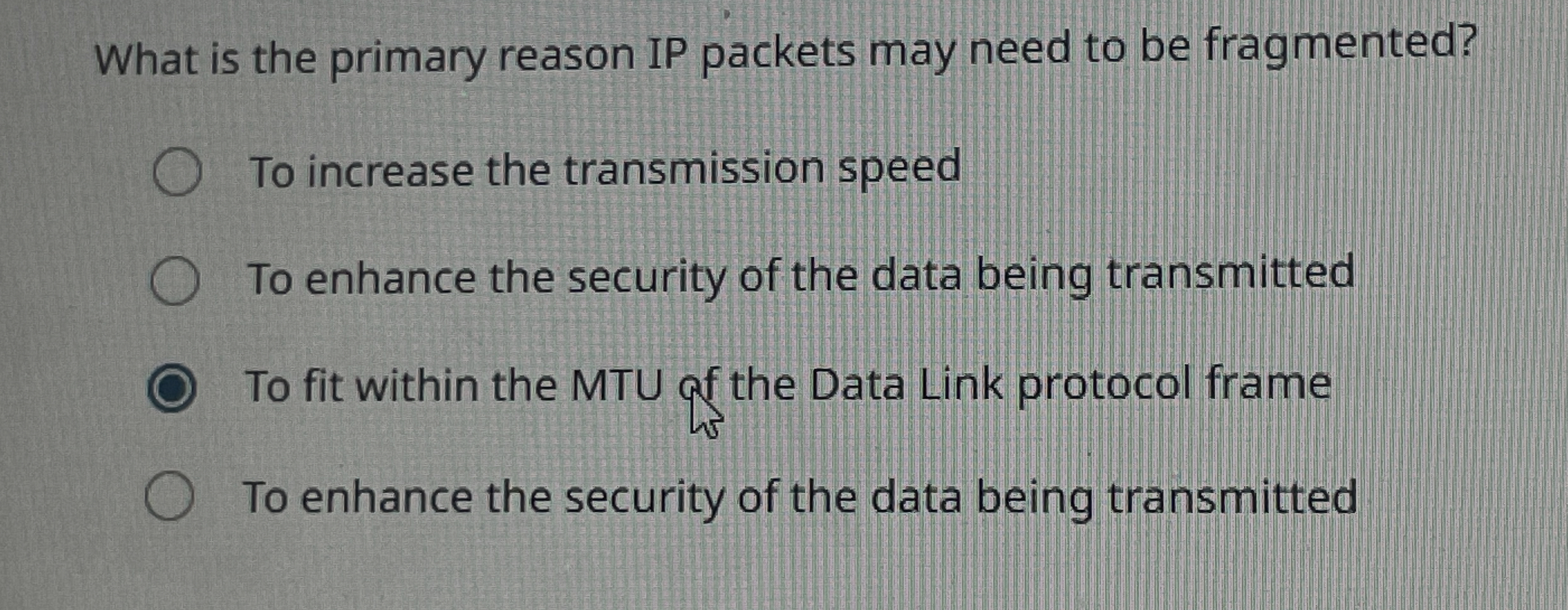 What is the primary reason IP packets may need to
