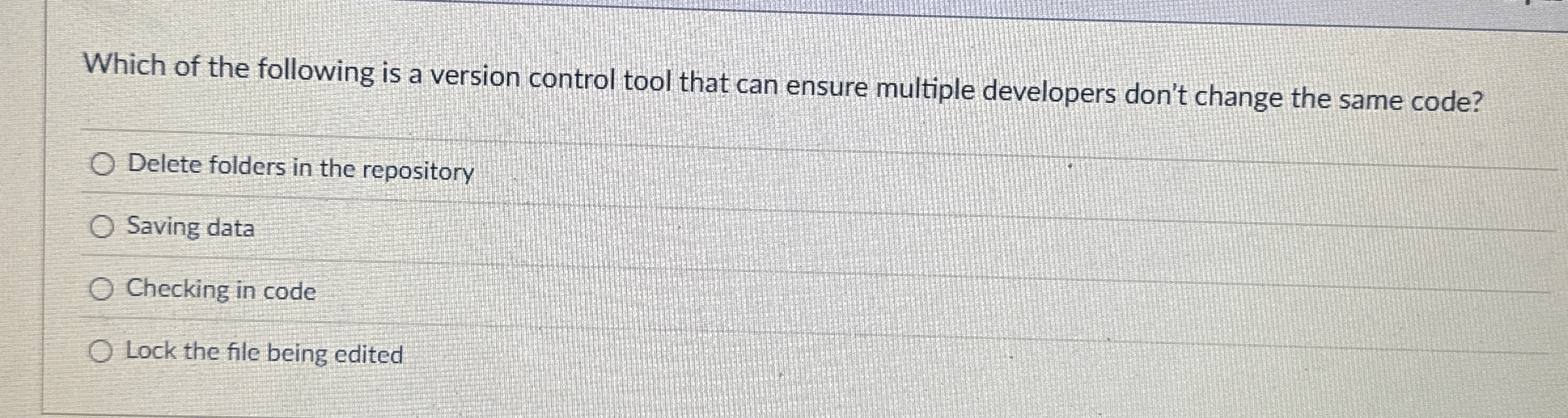Which of the following is a version control tool