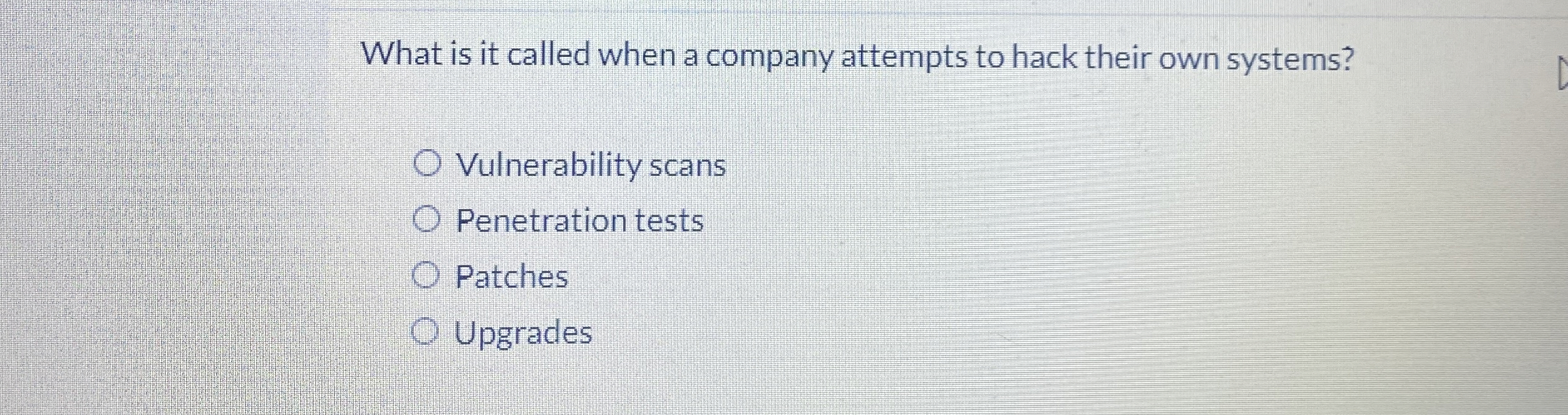 What is it called when a company attempts to hack