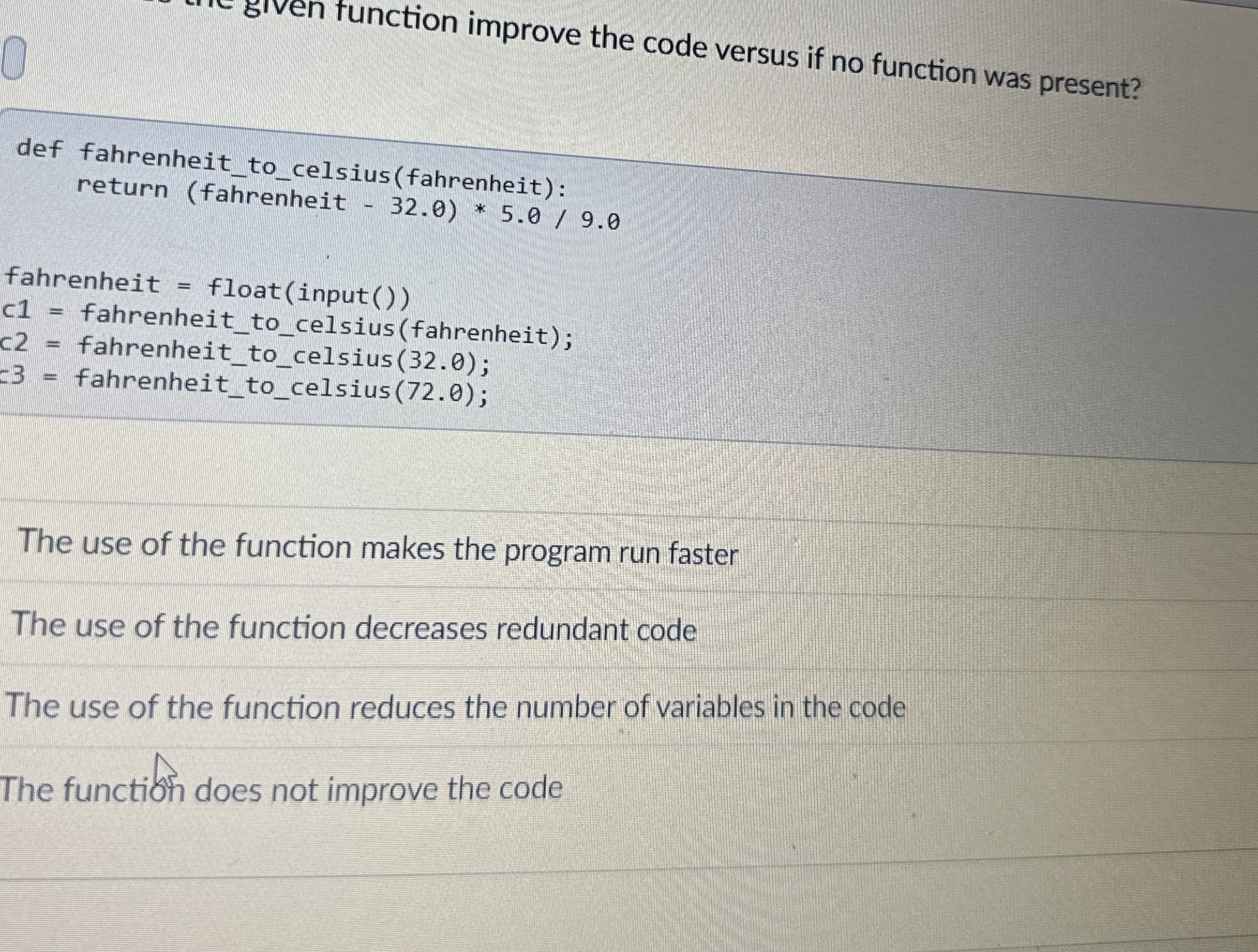 siven function improve the code versus if no