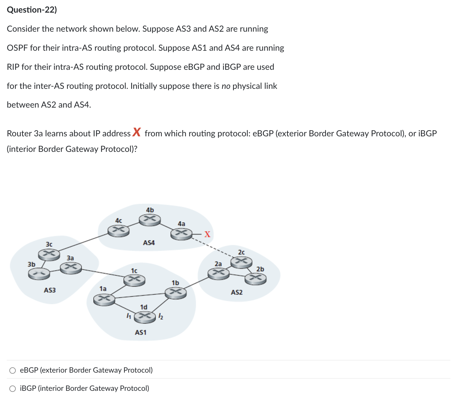 Question - 2 2 ) Consider the network shown