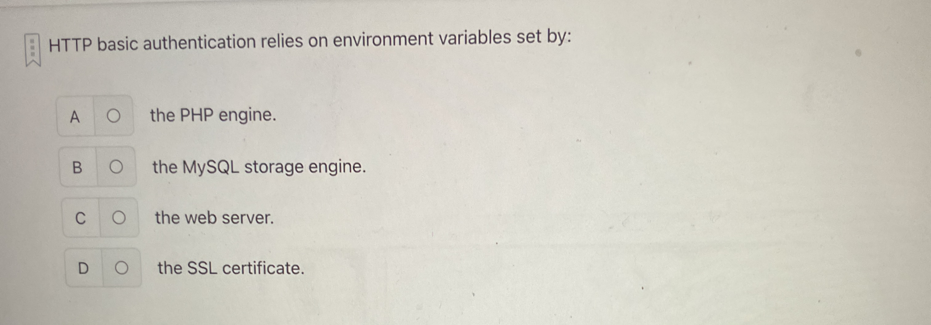 HTTP basic authentication relies on environment