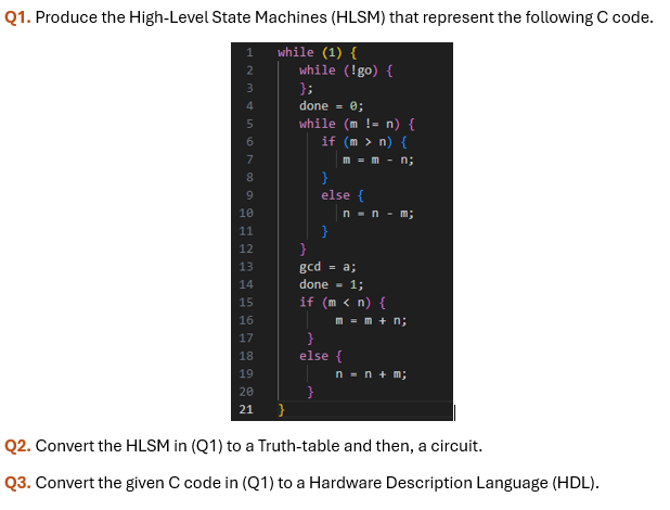 Q 2 . Convert the HLSM in ( Q 1 ) to a Truth -