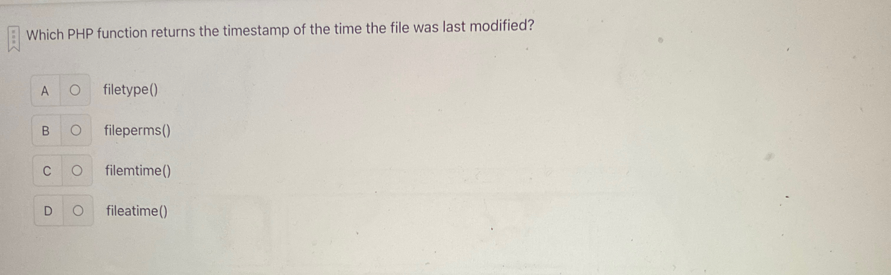 Which PHP function returns the timestamp of the