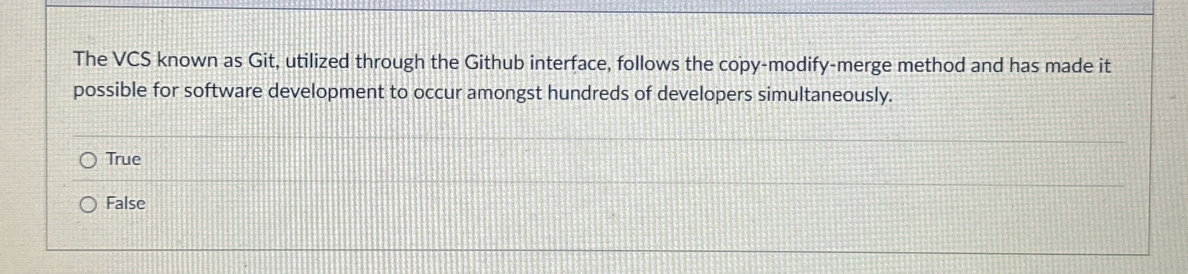 The VCS known as Git, utilized through the Github
