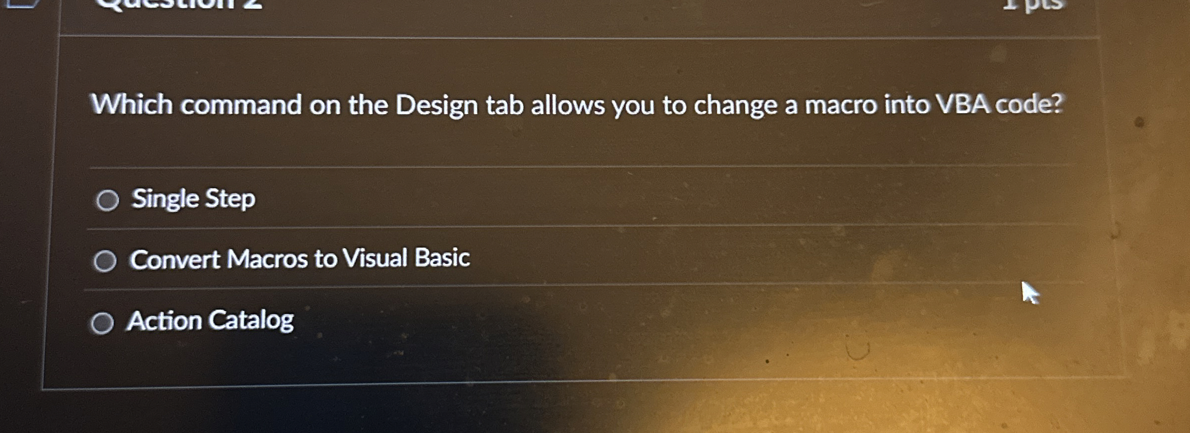 Which command on the Design tab allows you to