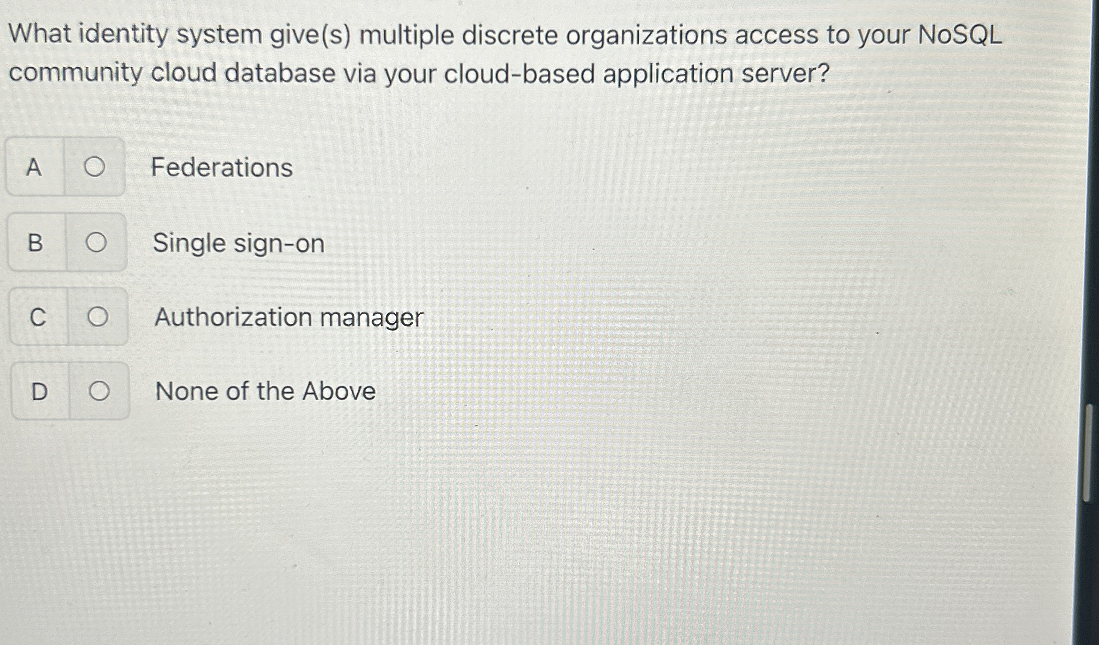 What identity system give ( s ) multiple discrete