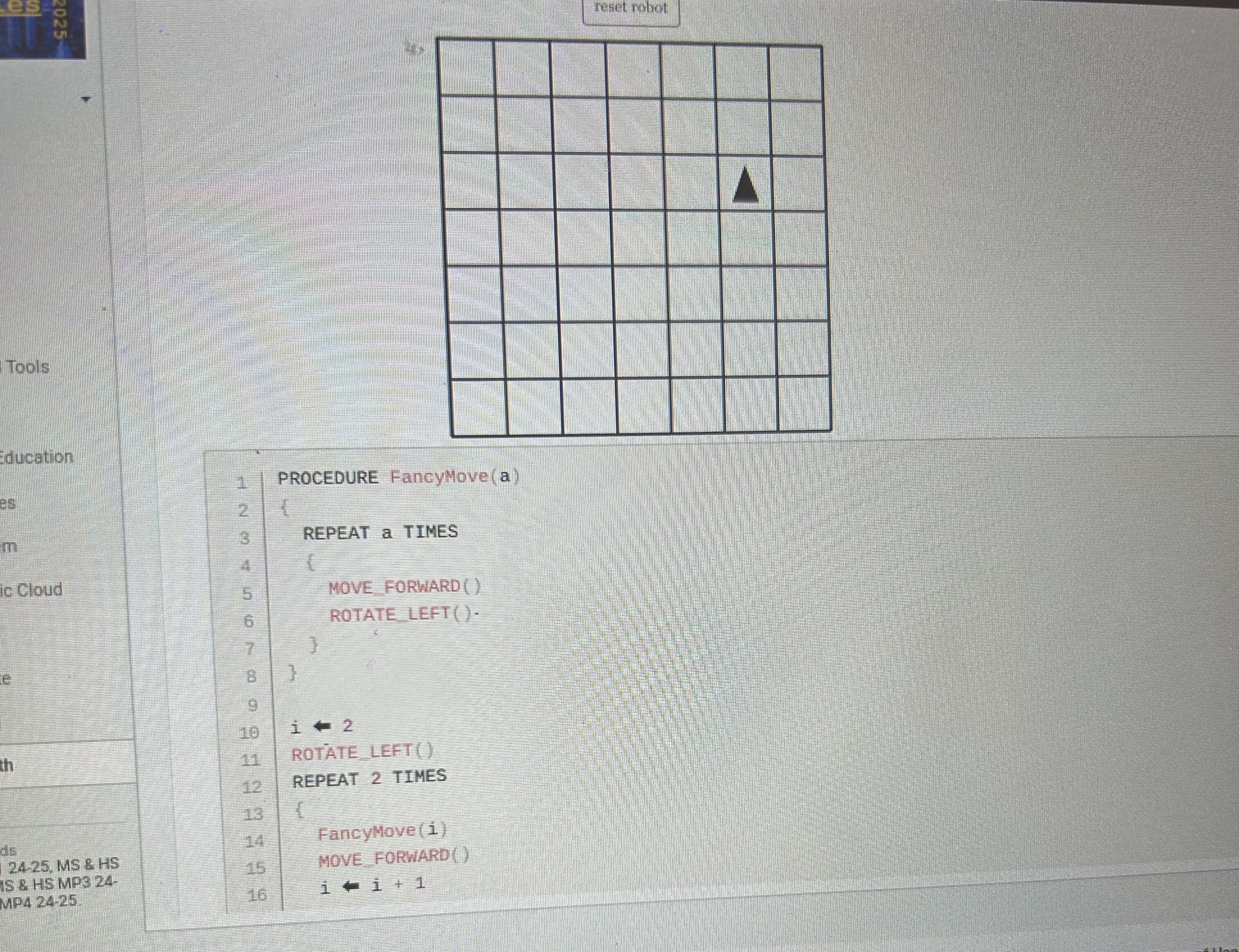 Where does this triangle end up ? What box and