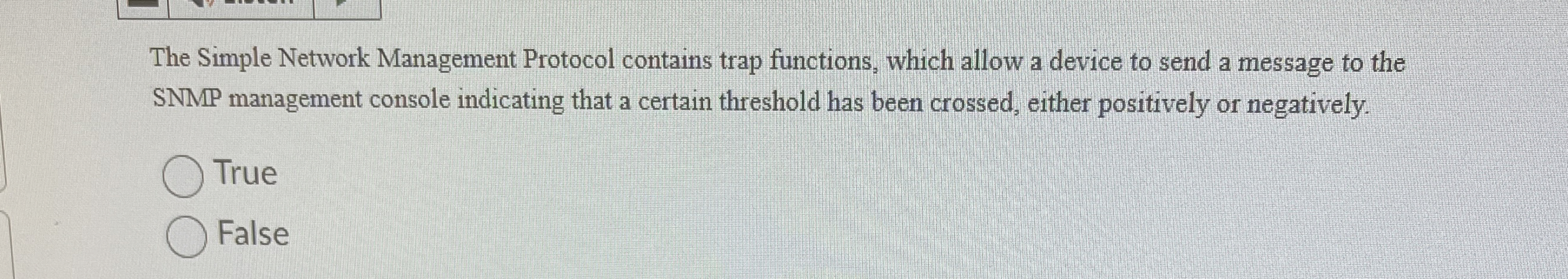 The Simple Network Management Protocol contains