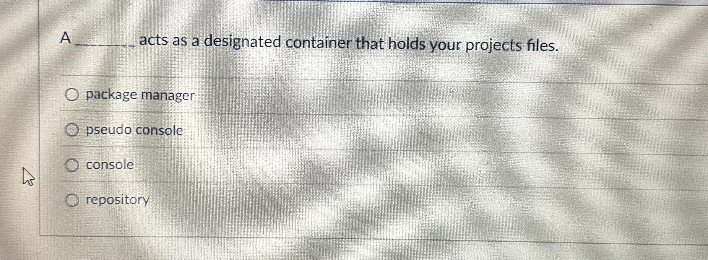 A q , acts as a designated container that holds