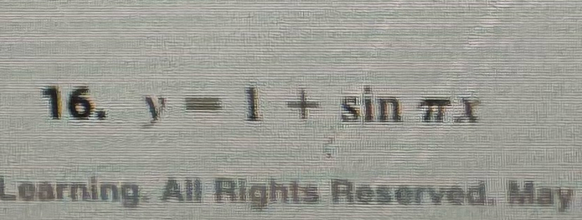 y = 1 + s i n x Learning. All Rights Reserved. May