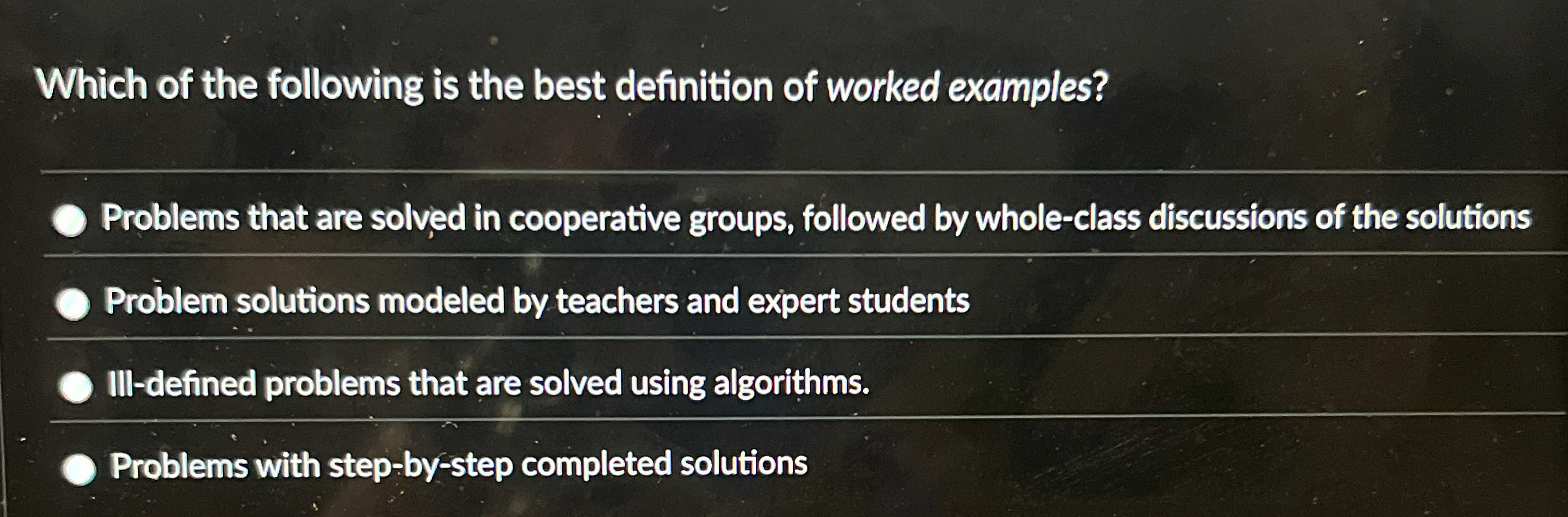 Which of the following is the best definition of