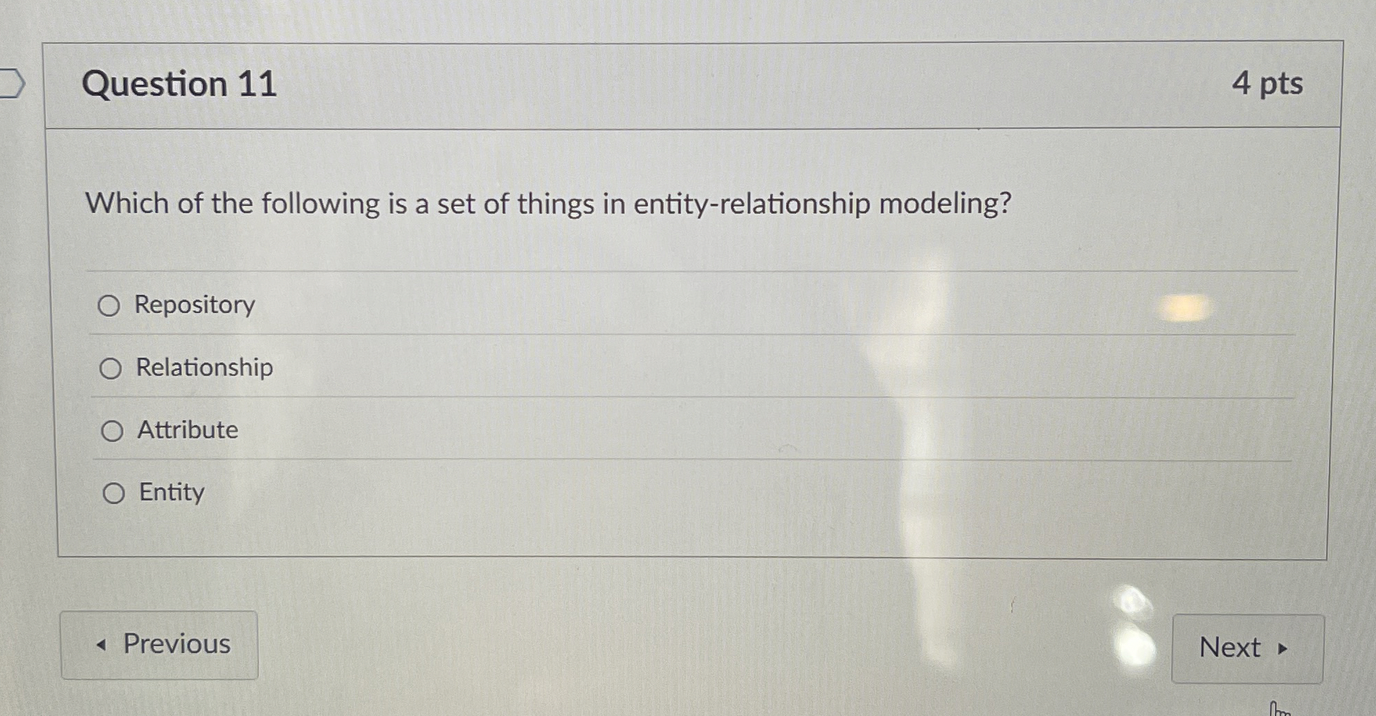 Question 1 1 Which of the following is a set of