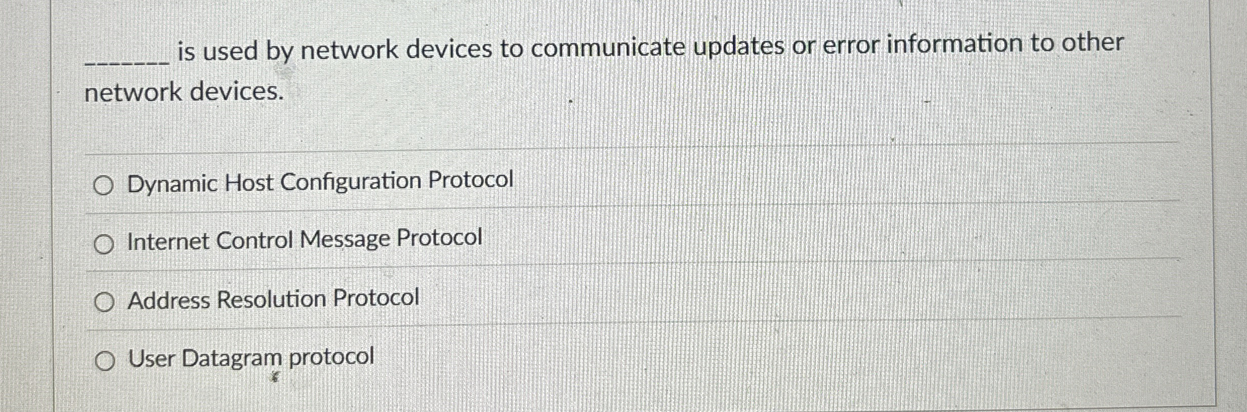 is used by network devices to communicate updates