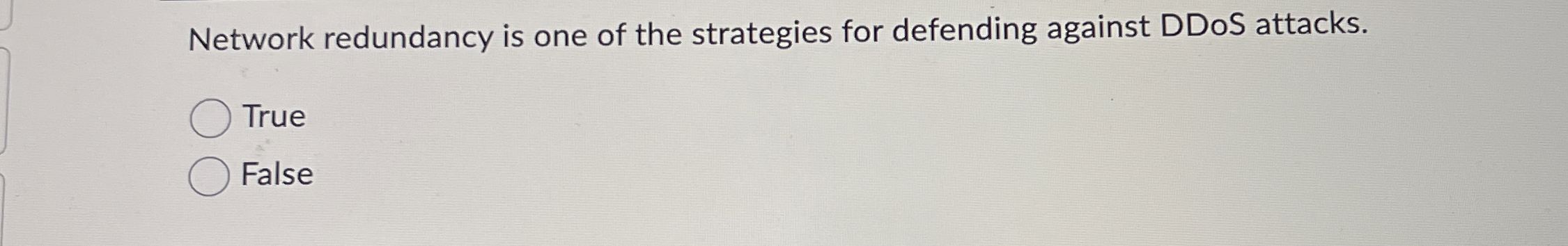 Network redundancy is one of the strategies for