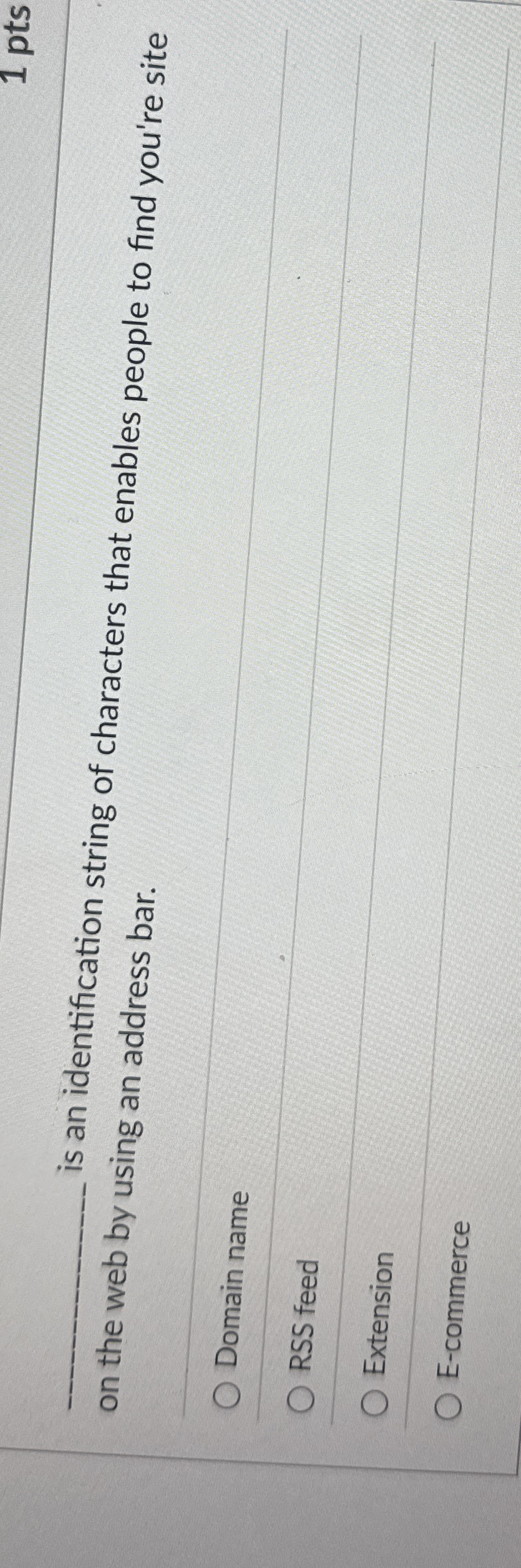 q , is an identification string of characters