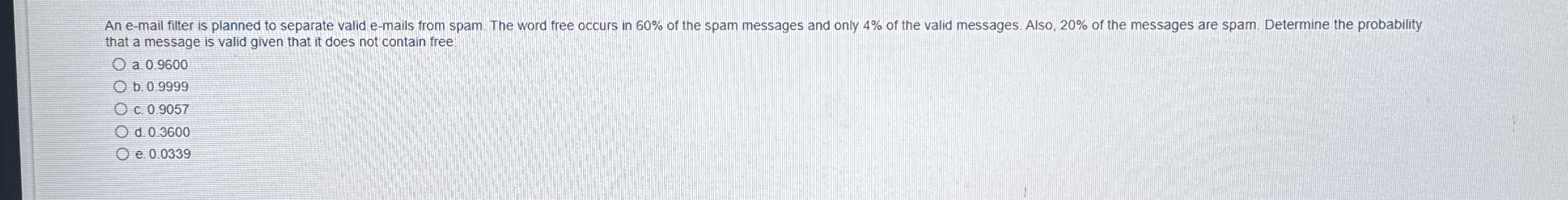 that a message is valid given that it does not