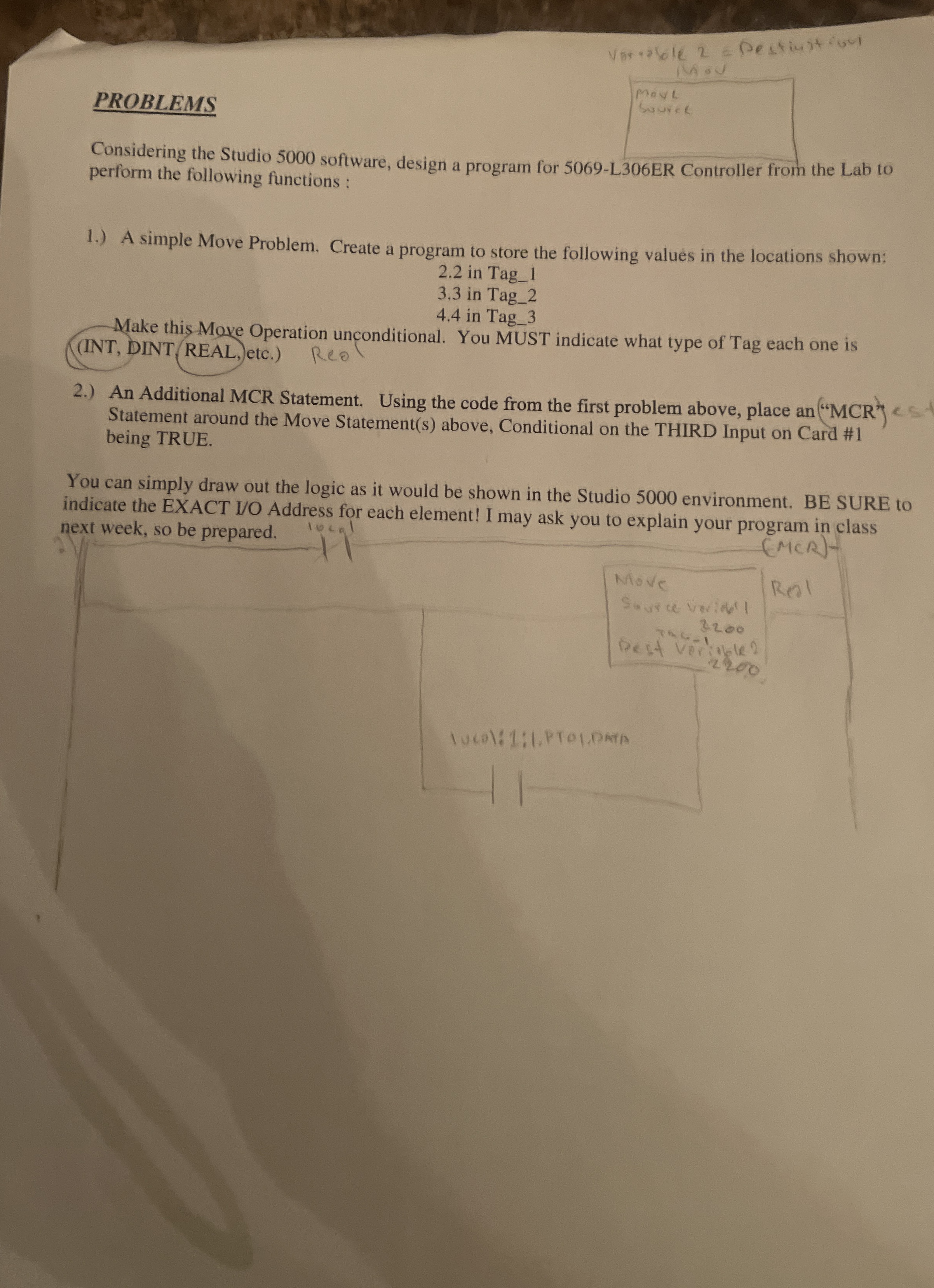 PROBLEMS Move buntel Considering the Studio 5 0 0