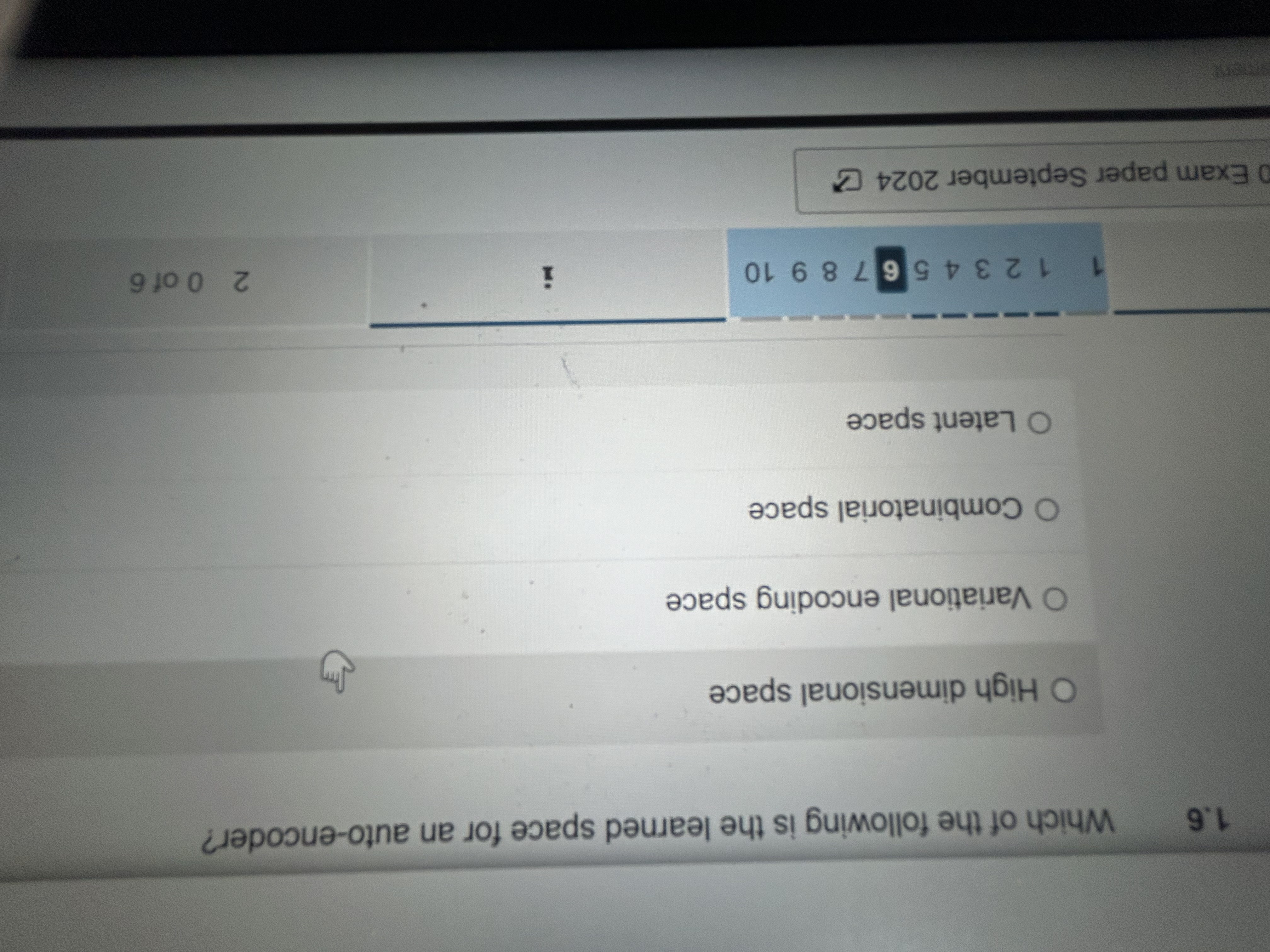 1 . 6 Which of the following is the learned space