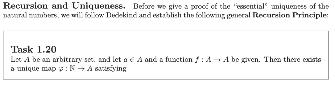 prove task 1 . 2 0 in detail. show recursion.