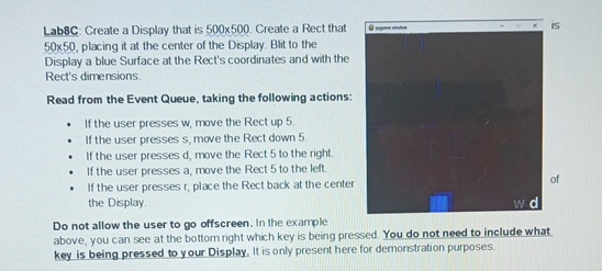 Lab 8 C: Create a Display that is 5 0 0 5 0 0 .