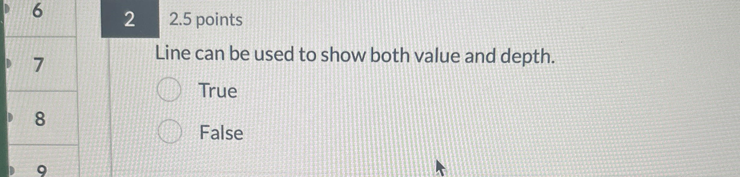 2 2 . 5 points 7 Line can be used to show both