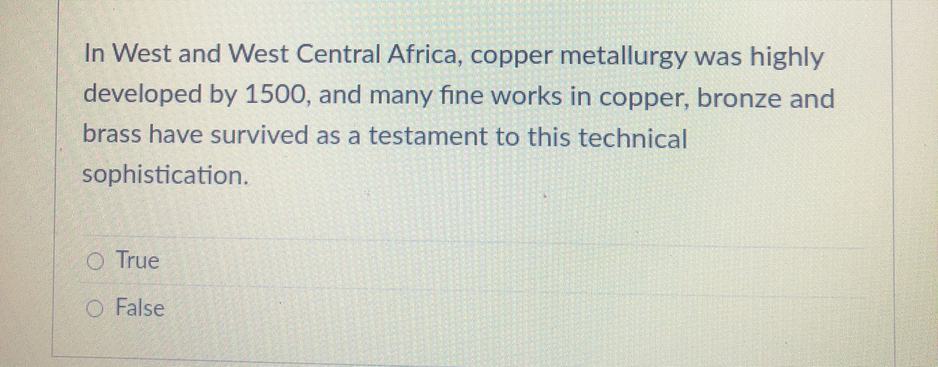 In West and West Central Africa, copper