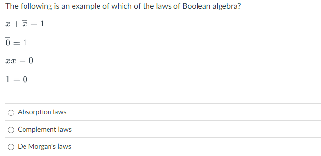 A boolean expression that is a product of sums of