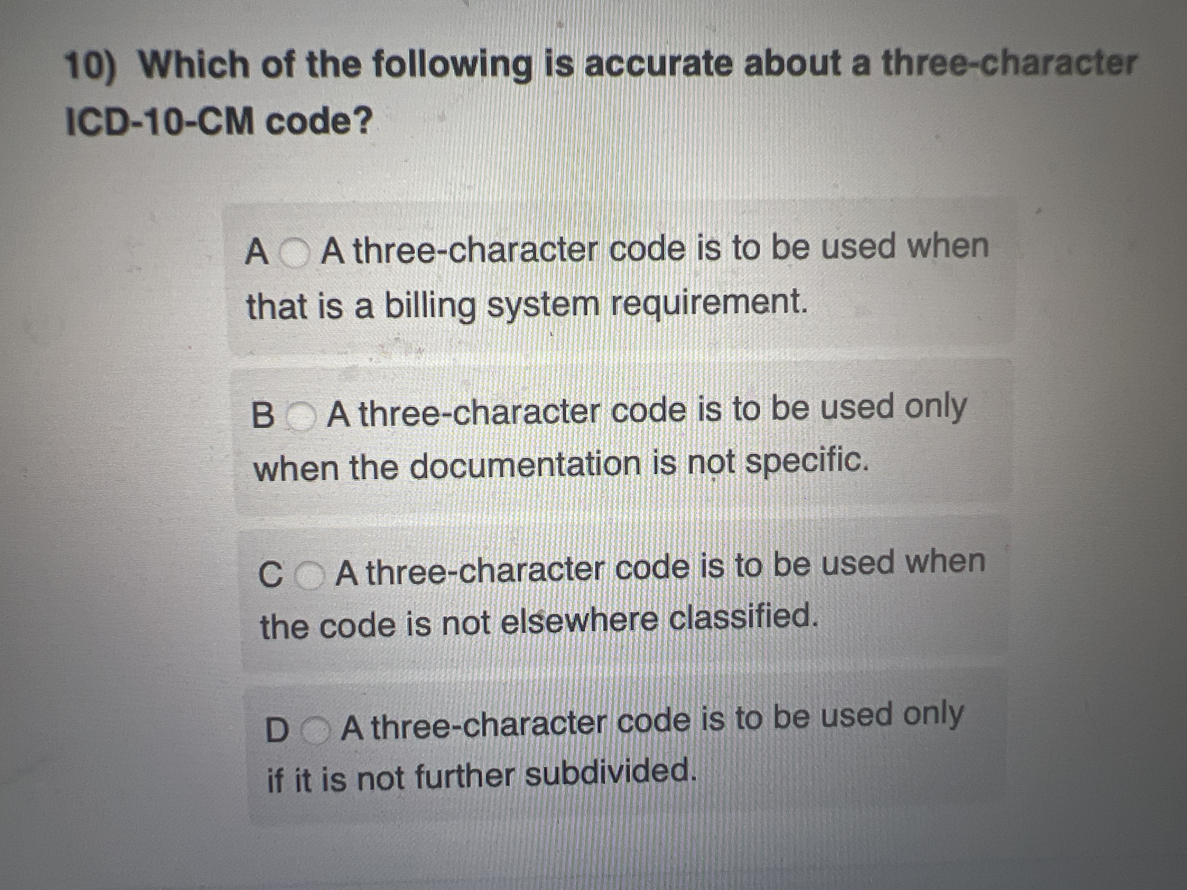 Which of the following is accurate about a three