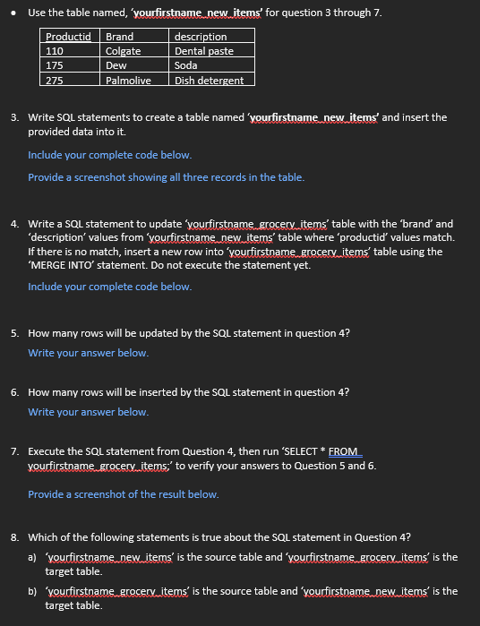 SQ in PL / SQL - Use the table named,