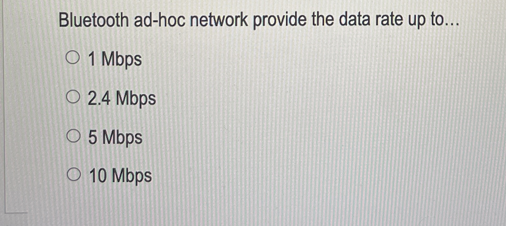 Bluetooth ad - hoc network provide the data rate