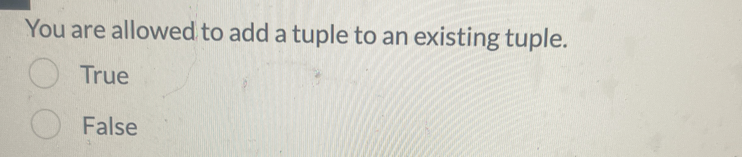 You are allowed to add a tuple to an existing