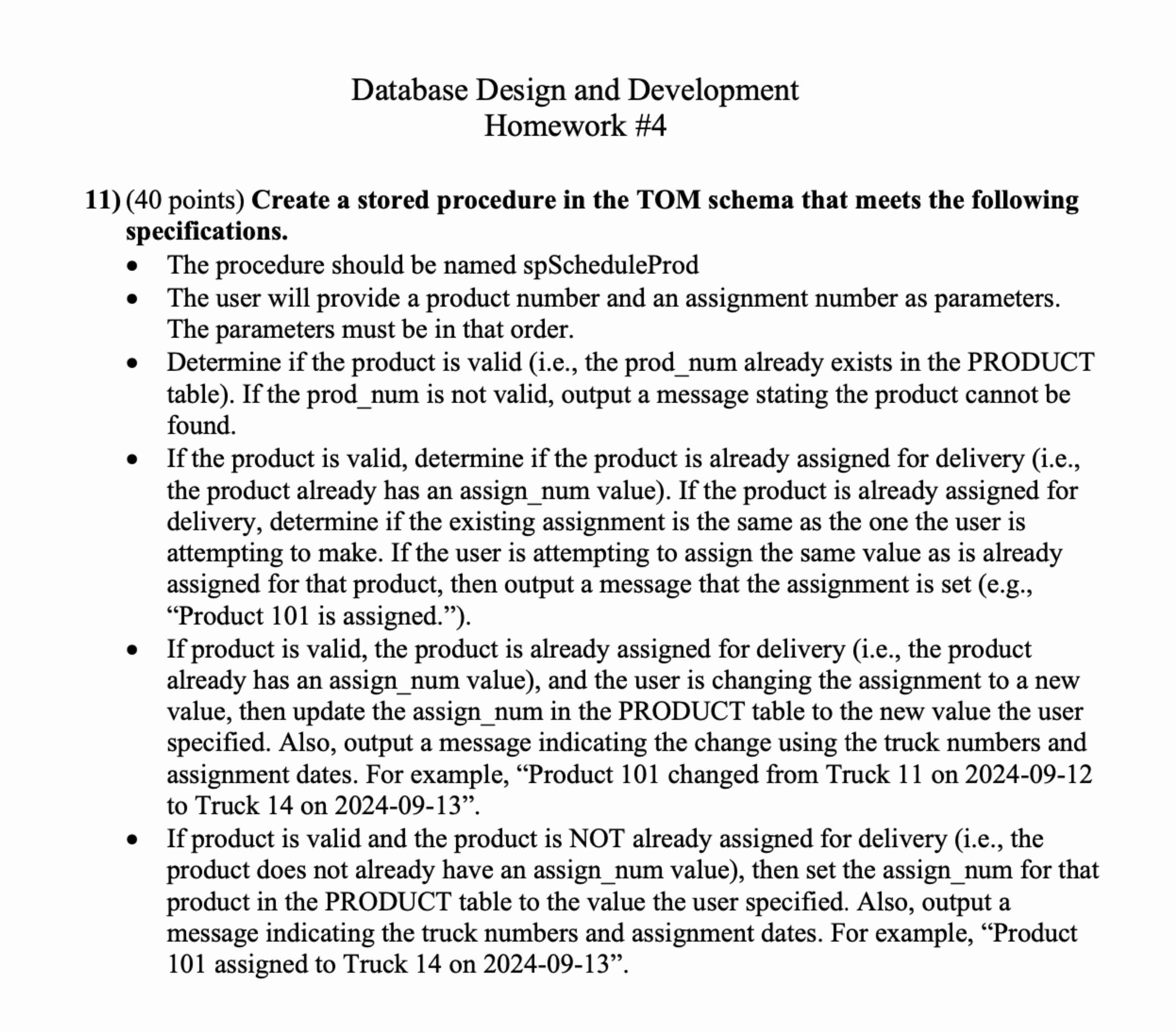 Database Design and Development Homework \ # 4 1