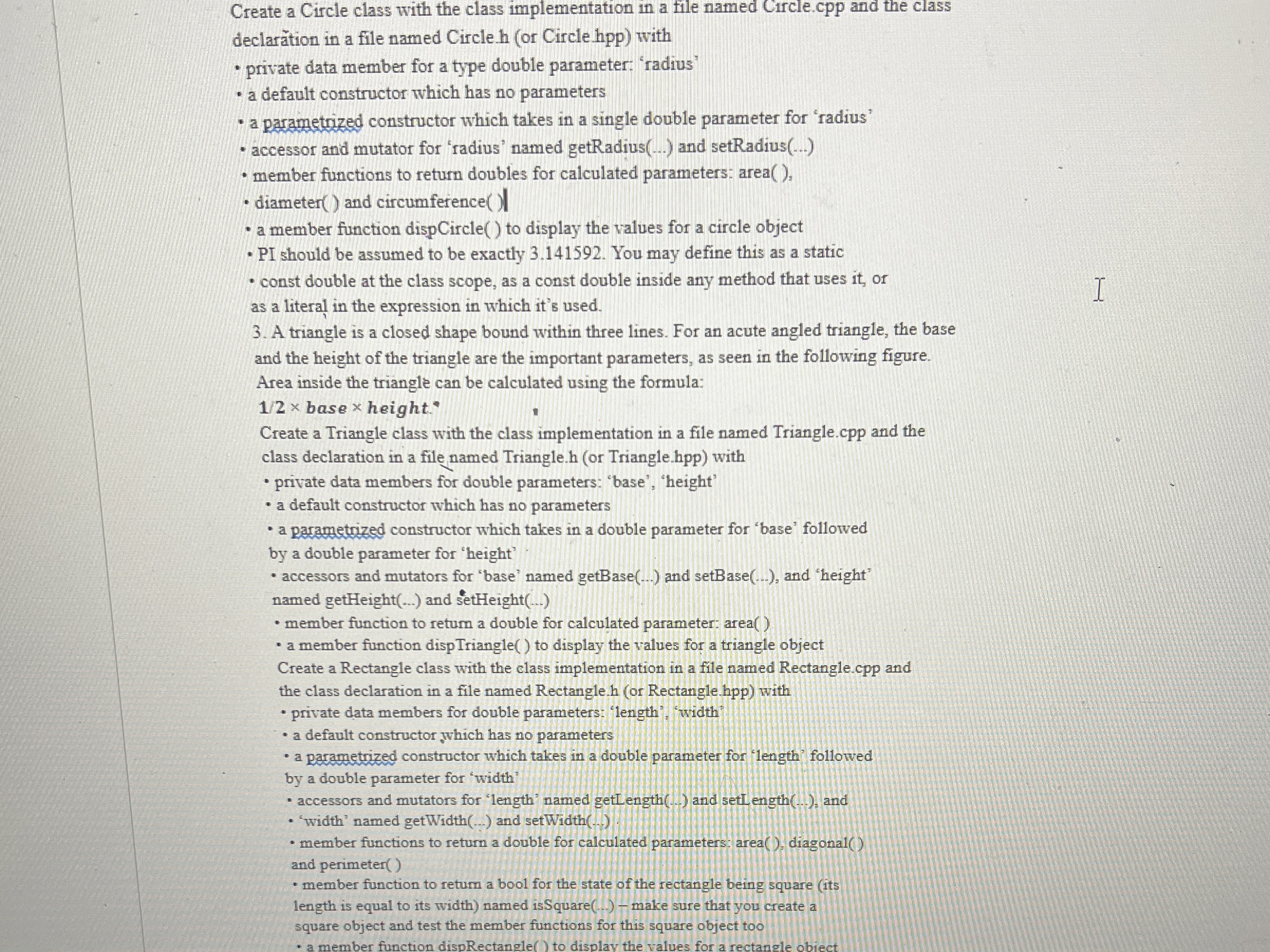 Create a Circle class with the class
