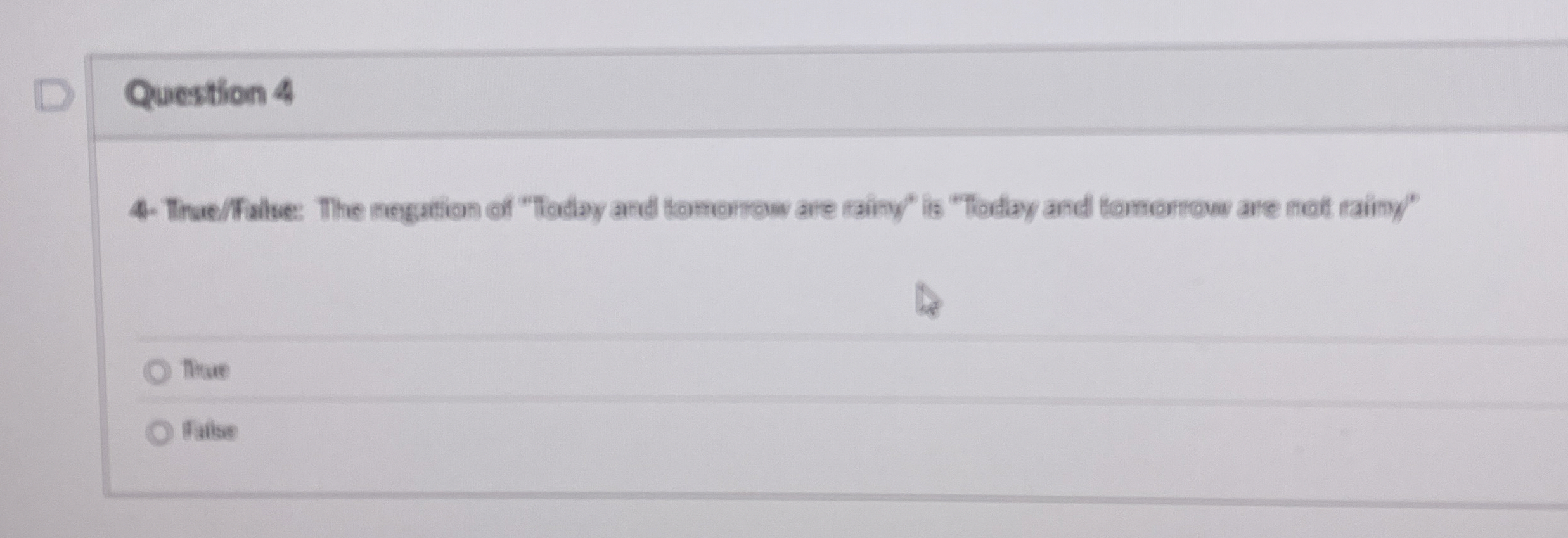 Question 4 4 - True / Faltse: The megrtion of