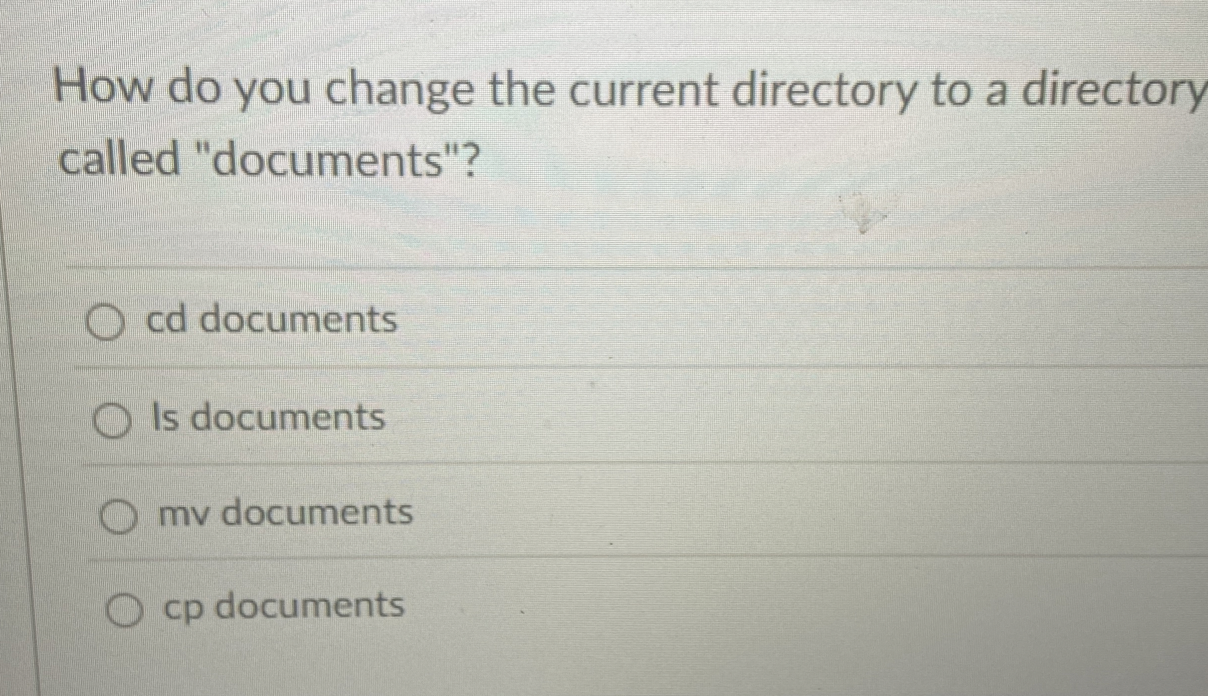 How do you change the current directory to a