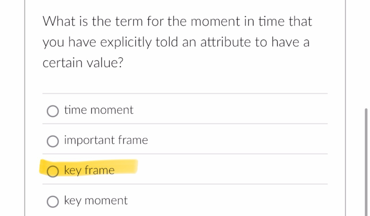 What is the term for the moment in time that you