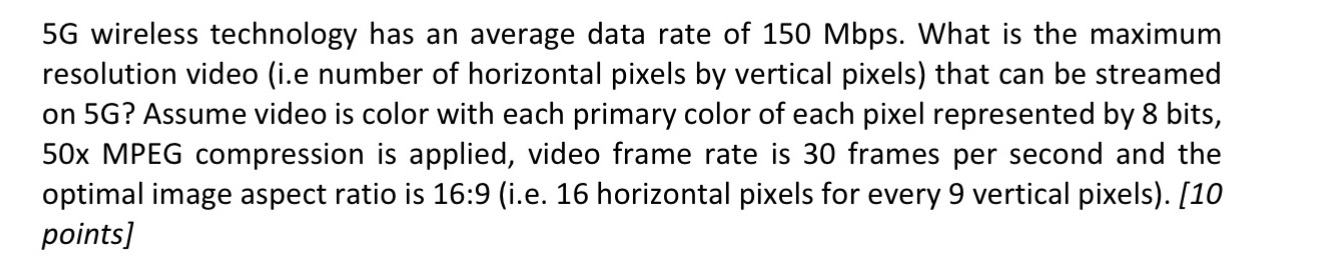 5 G wireless technology has an average data rate