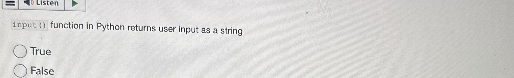 input ( ) function in Python returns user input