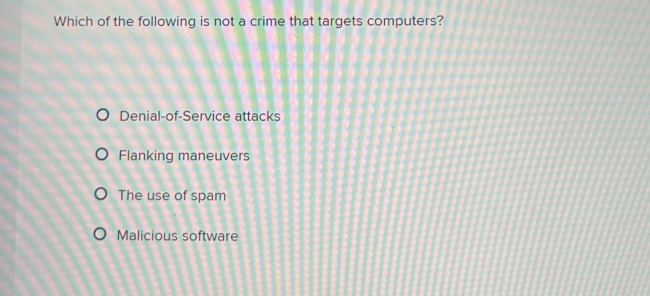 Which of the following is not a crime that