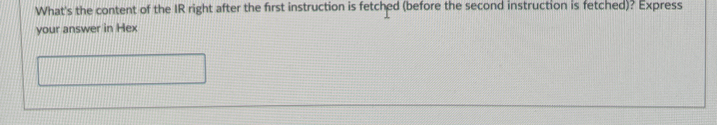 What's the content of the IR right after the