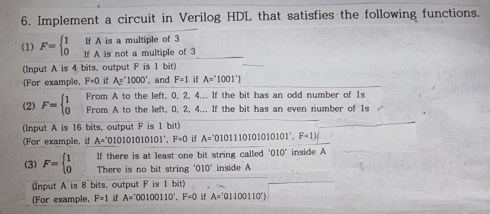 Implement a circuit in Verilog HDL that satisfies