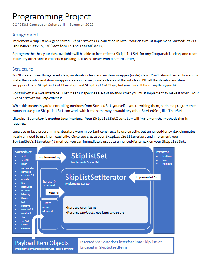Programming Project COP 3 5 0 3 Computer Science