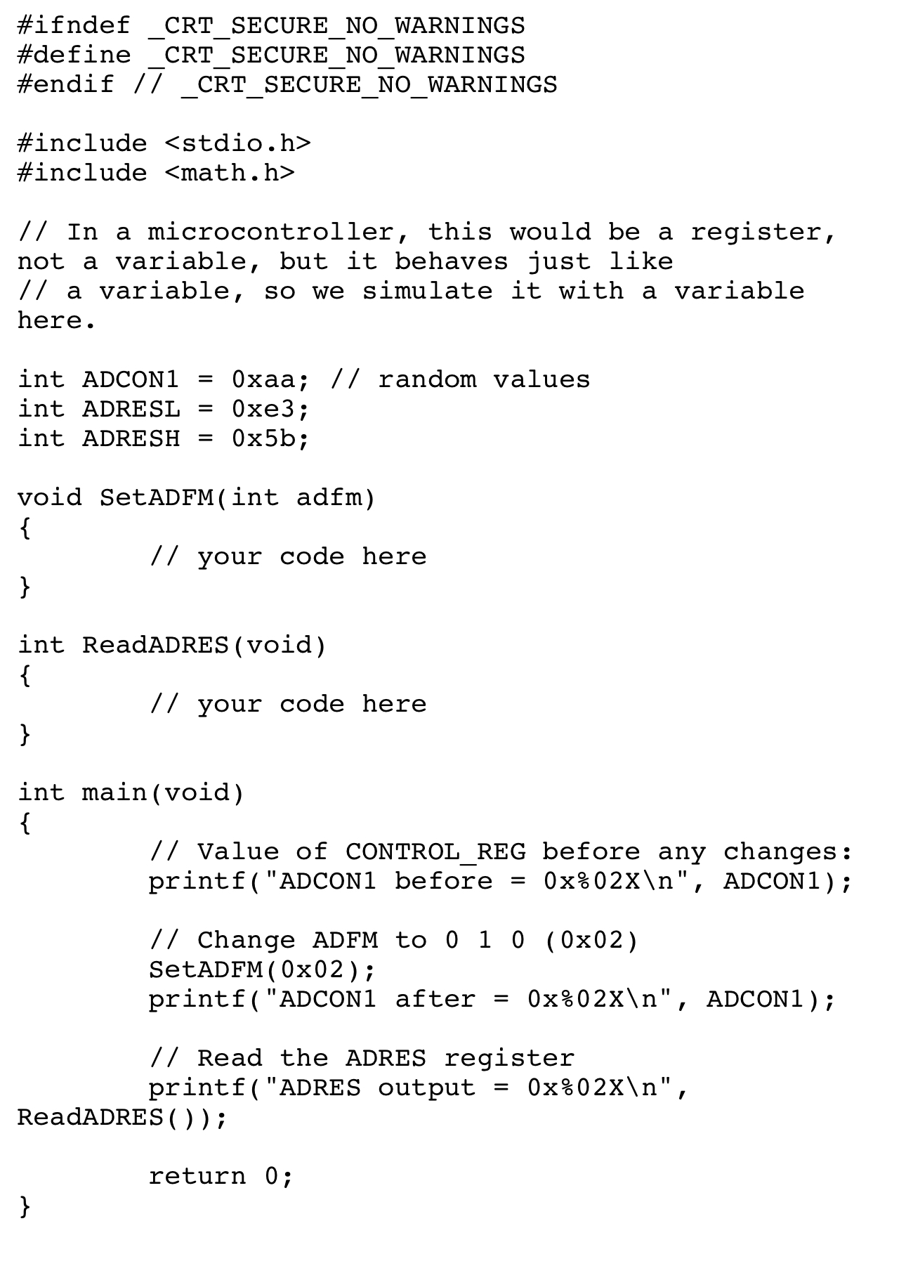 REGISTER 1 6 - 5 : ADRESL: ADC RESULT REGISTER