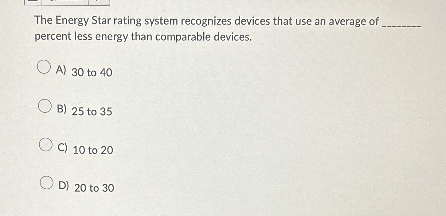 The Energy Star rating system recognizes devices