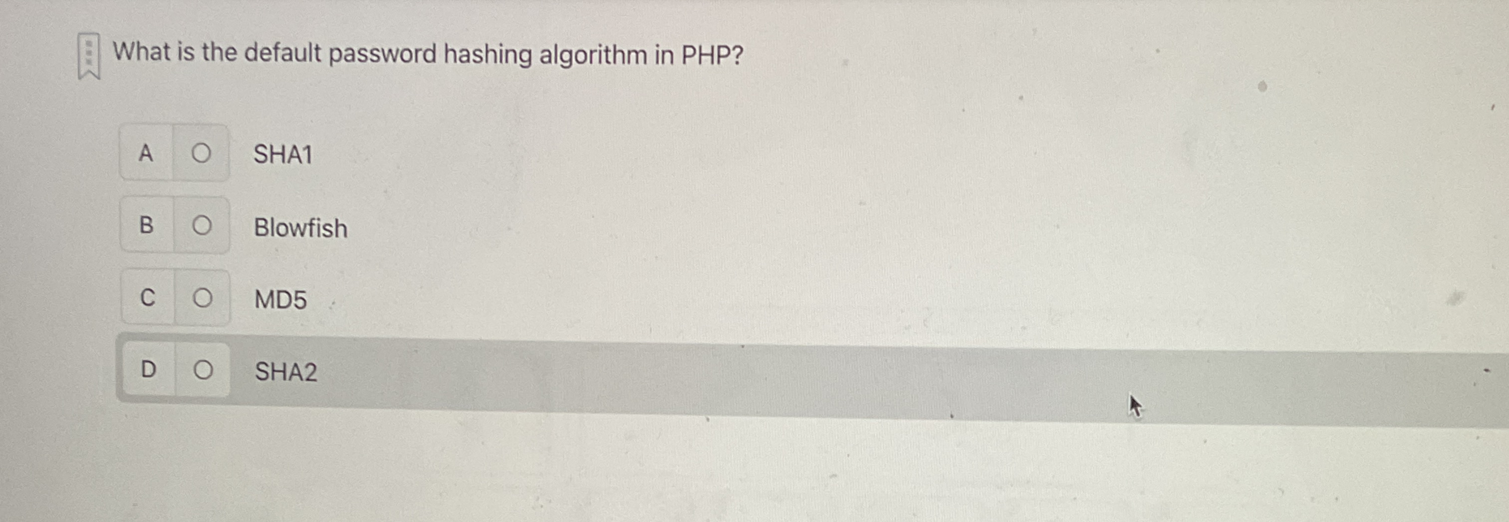 What is the default password hashing algorithm in