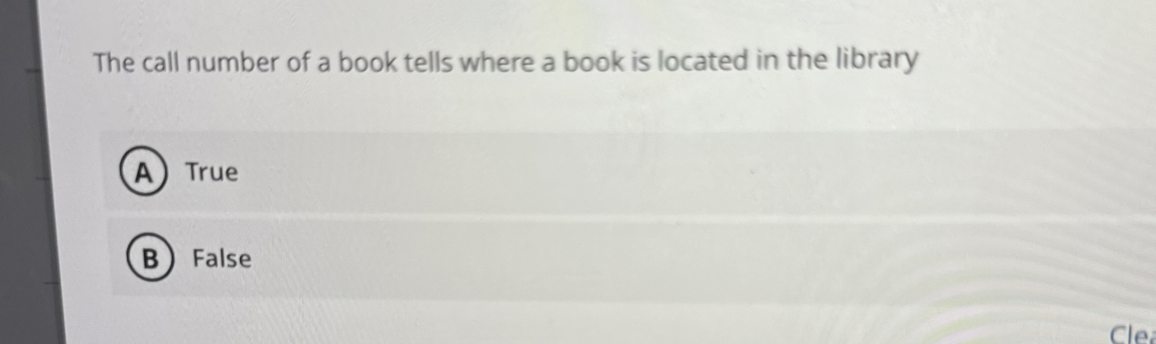 The call number of a book tells where a book is