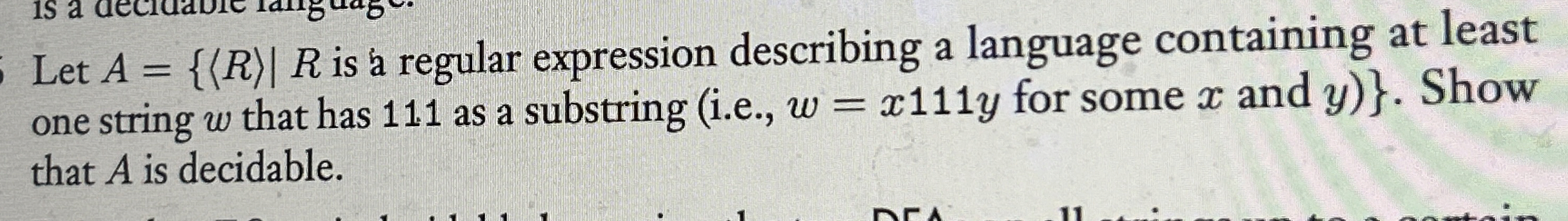 Let is regular expression describing a language